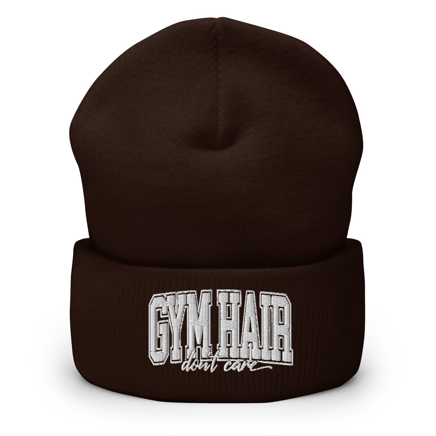 Gym Hair Don't Care Cuffed Beanie