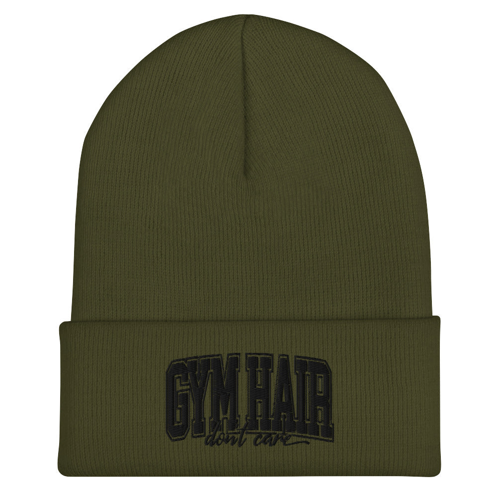 Gym Hair Don't Care Cuffed Beanie