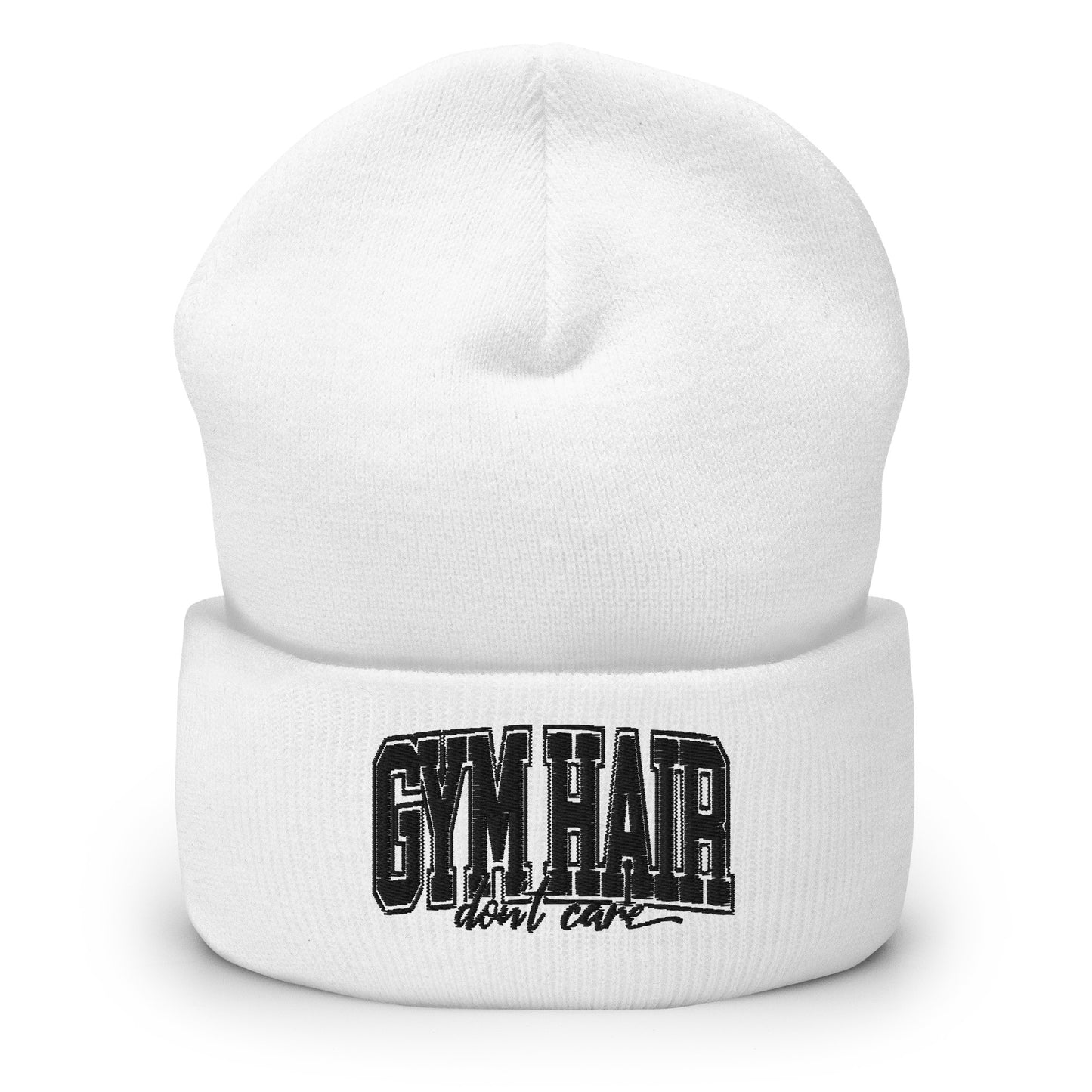 Gym Hair Don't Care Cuffed Beanie