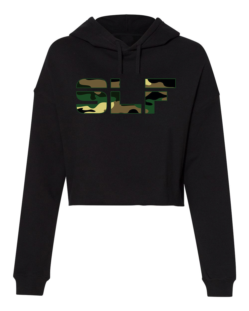 SLF Cropped Camo Hoodie
