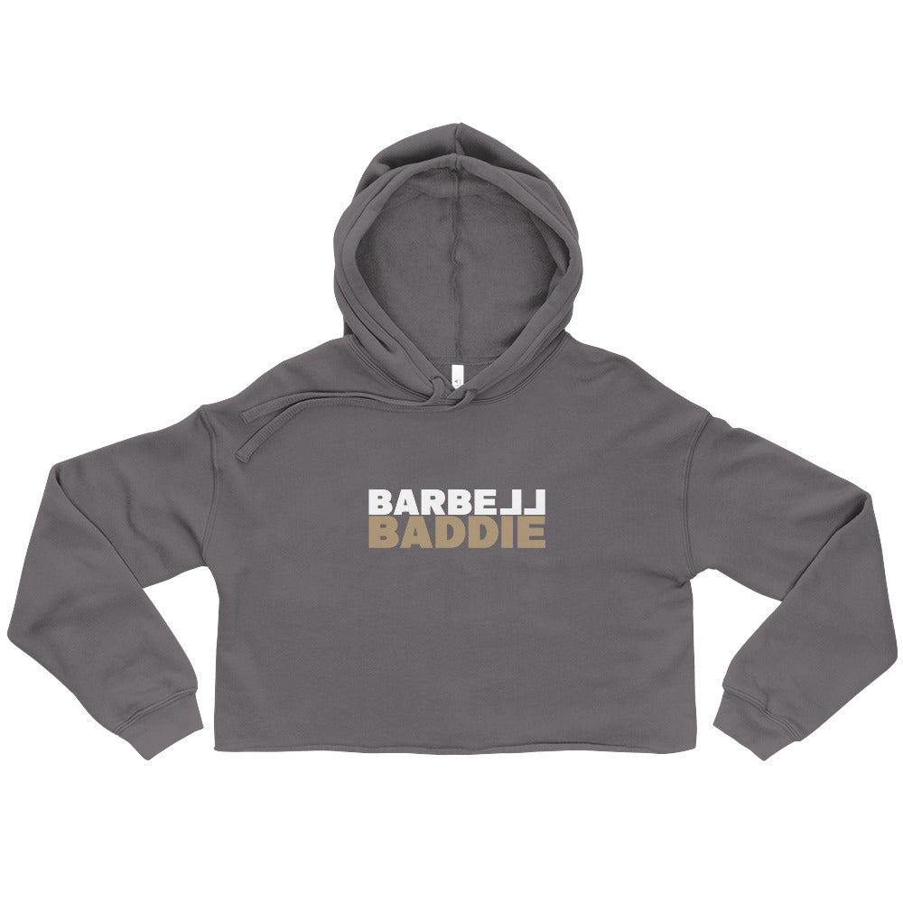 Barbell Baddie Crop Hoodie