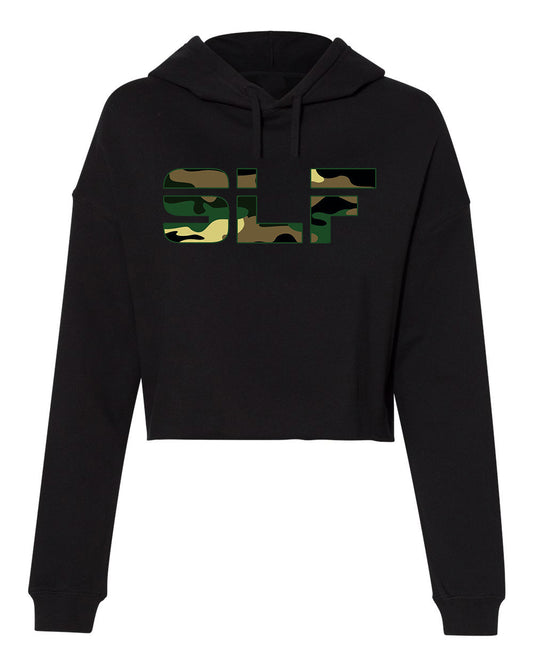SLF Cropped Camo Hoodie